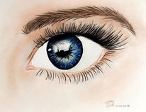 Augen, Licht, Polychromos, Hyperrealismus