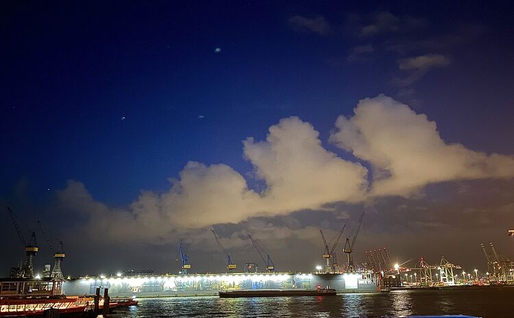 Licht, Hamburg, Hafen, Nacht