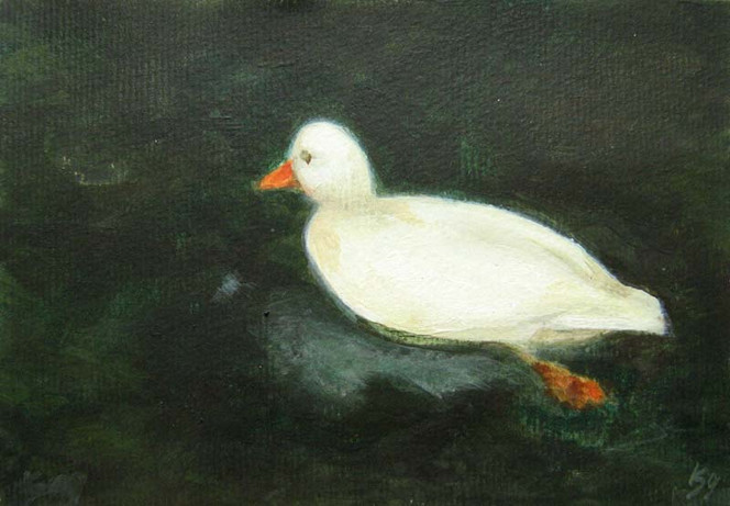 Tiere, Acrylmalerei, Ente, Malerei