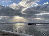 Felsen, Meer, Sonne, Abend