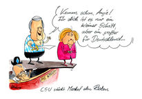 Stoiber, Angela merkel, Karikatur, Cartoon