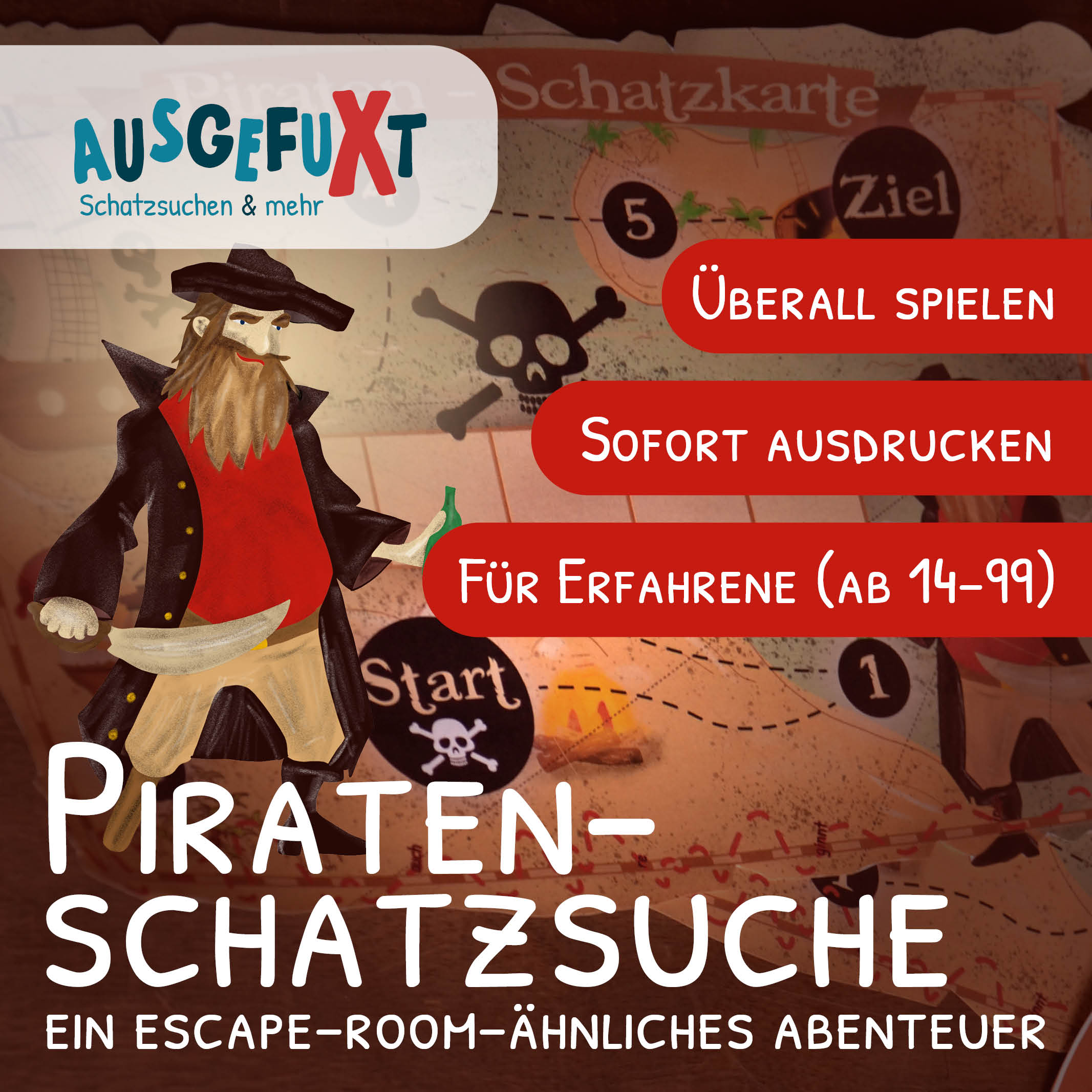 Piraten-Schatzsuche "fÃ¼r GroÃŸe": Ein Escape-Room-Ã¤hnliches Abenteuer