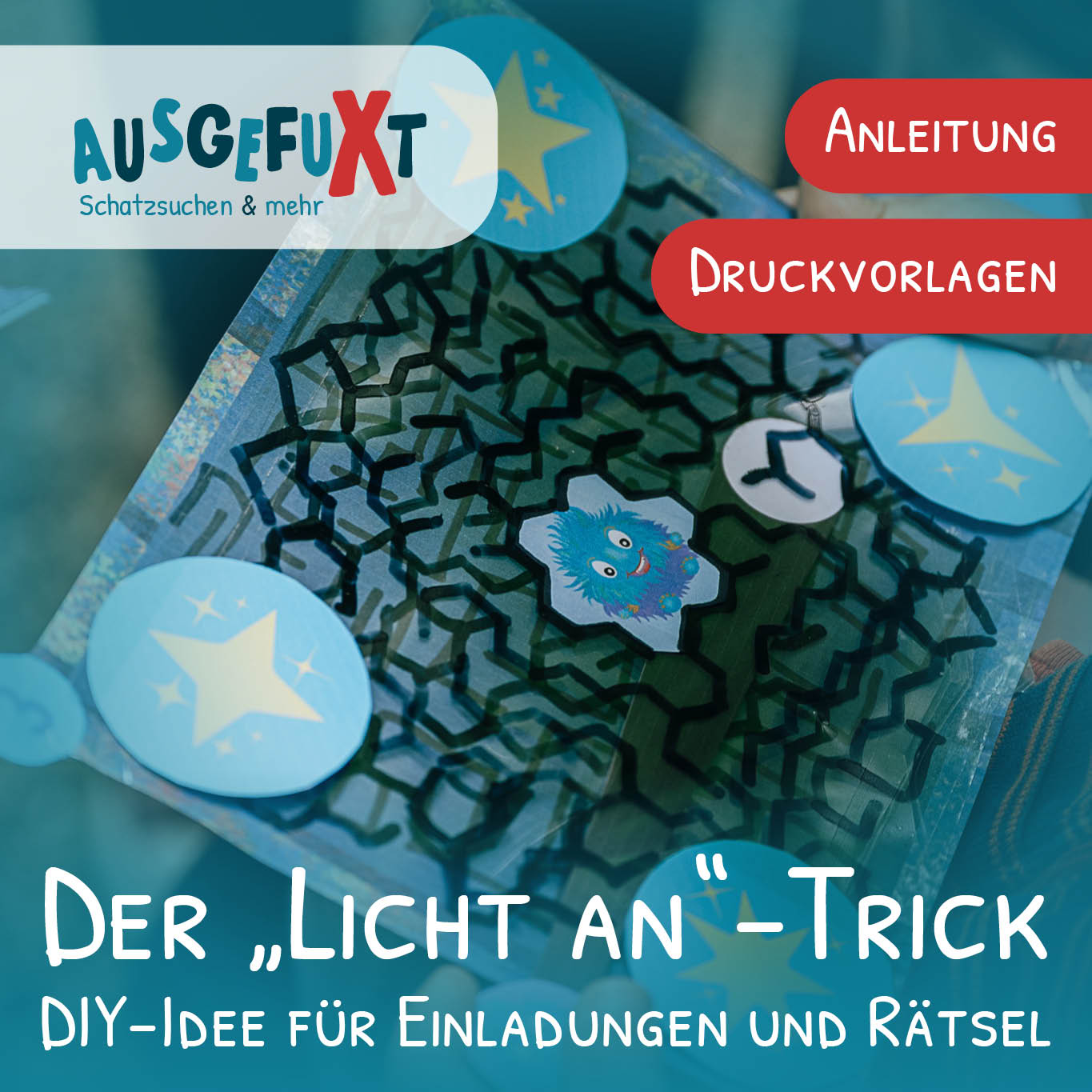 Eine DIY-Idee fÃ¼r â€žLicht an"-Einladungen und Schatzsuchen-Hinweise