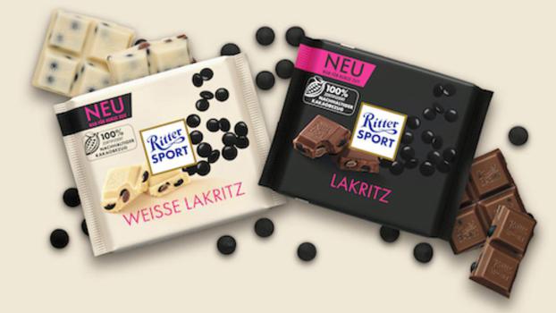 Ritter Sport Limited Edition 100 Gramm Lakritz & Weisse Lakritz.