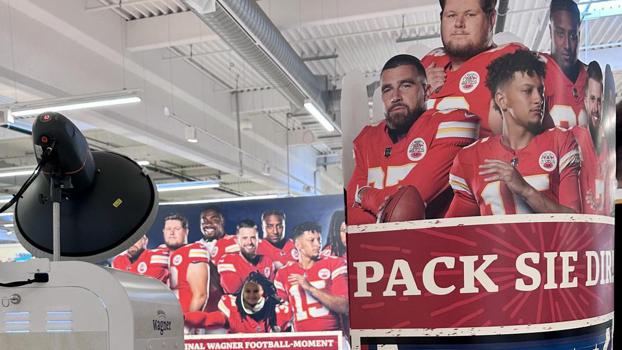 Spot on für Mahomes, Kelce & Co.: Wagner-Promotion bei Globus Rüsselsheim.