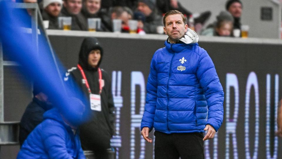 Lilien-Trainer Florian Kohfeldt in Regensburg.