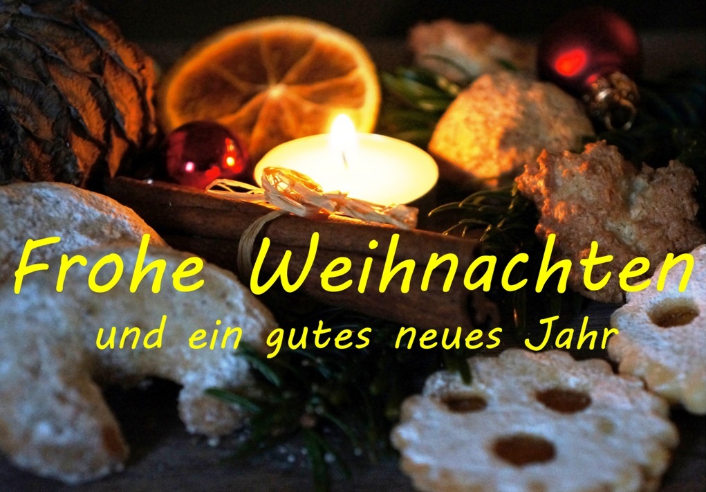 Frohe Weihnachten und ein gutes neues Jahr