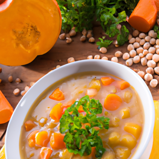 Pikante Kürbis-Linsensuppe