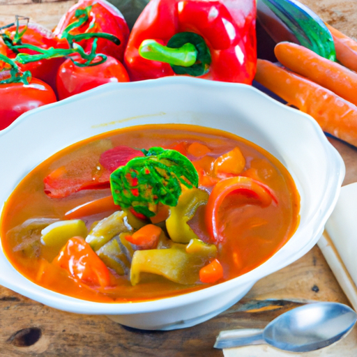 Vegetarische Minestrone Suppe