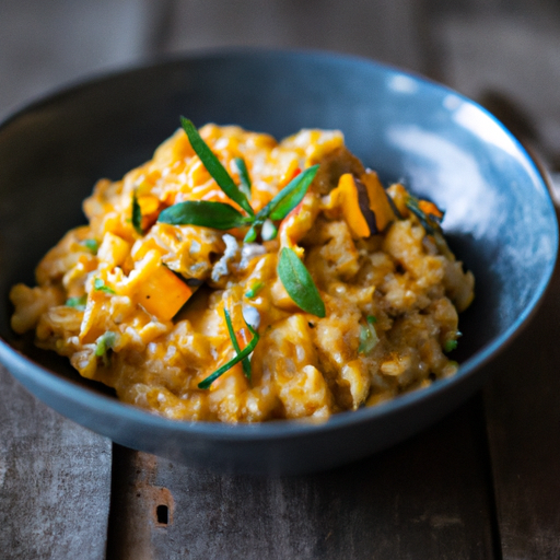 Kürbis Risotto mit frischen Kräutern