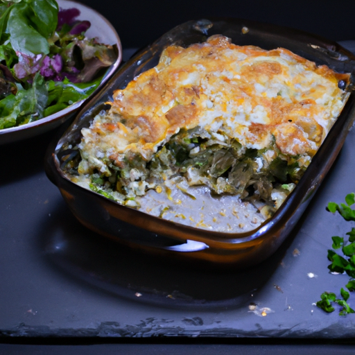 Köstlicher Blumenkohlauflauf mit Kartoffeln und Käse