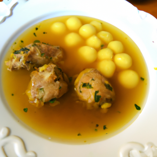 Rinderbouillon mit Parmesanknödel