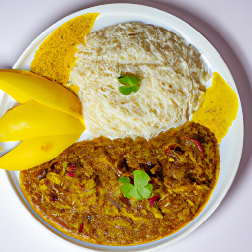 Goldener Linsencurry mit süßem Mango-Chutney