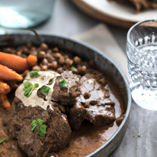 Saftiger Linsenbraten mit herzhafter Kräutersoße