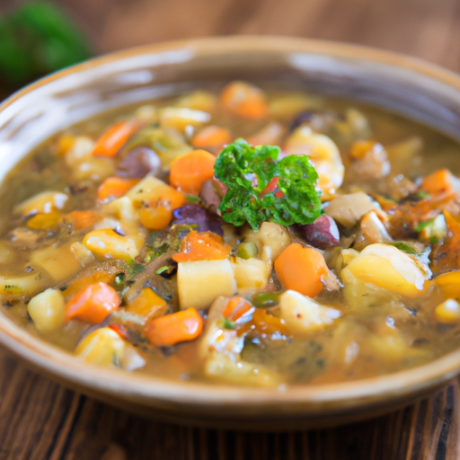 Feine Linsensuppe mit Wurzelgemüse und Kräutern