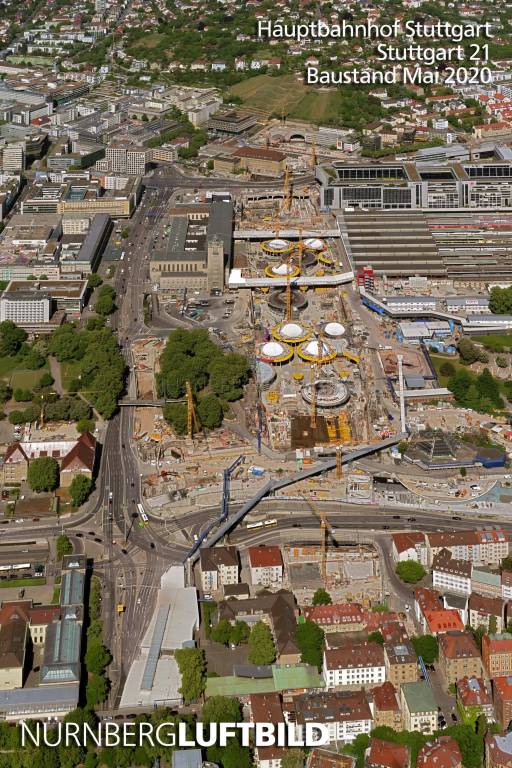 Hauptbahnhof Stuttgart, Stuttgart 21, Baustand Mai 2020