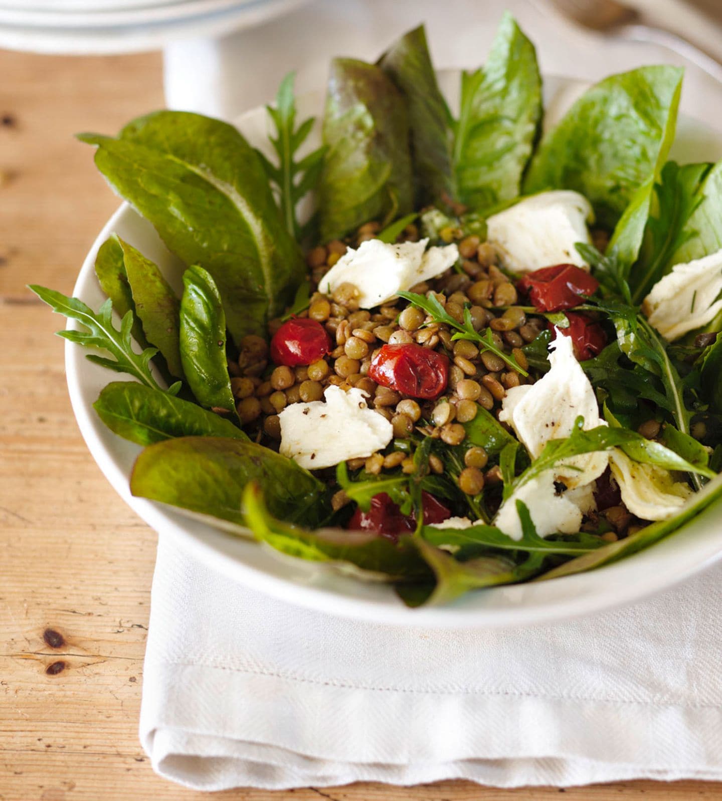 Rezept: Linsensalat mit Ofentomaten