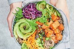 Rainbow-Poké-Bowl: Rezept