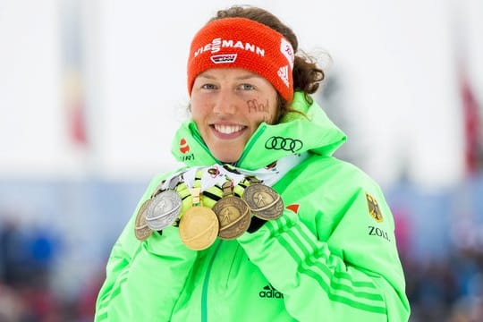 Laura Dahlmeier hat bei der WM in Oslo fünf Medaillen gewonnen.