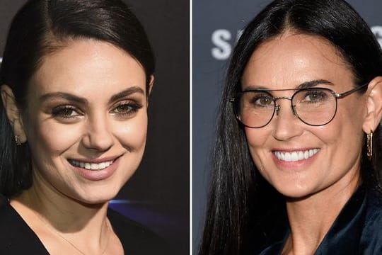 Archivbilder zeigen die Schauspielerinnen Mila Kunis (l) und Demi Moore.