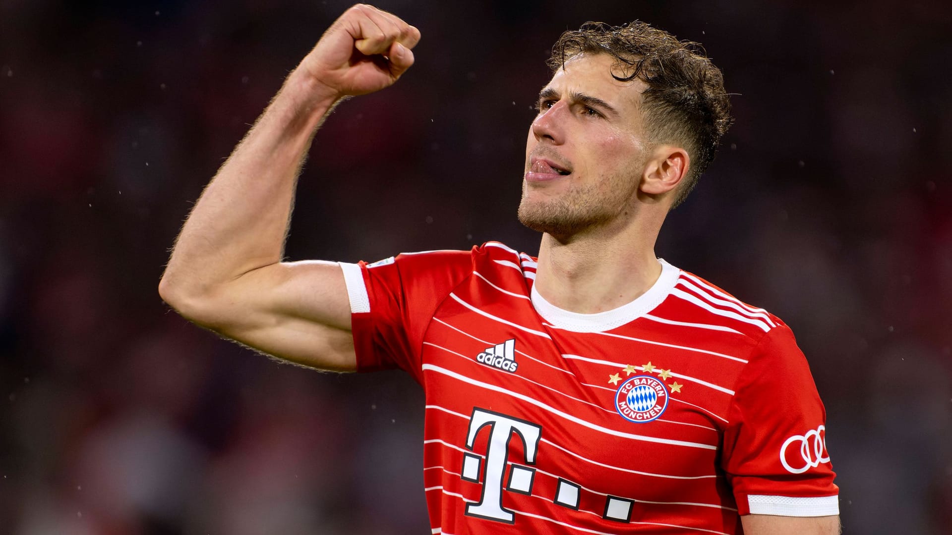 Leon Goretzka: Er jubelt über den Sieg gegen PSG.