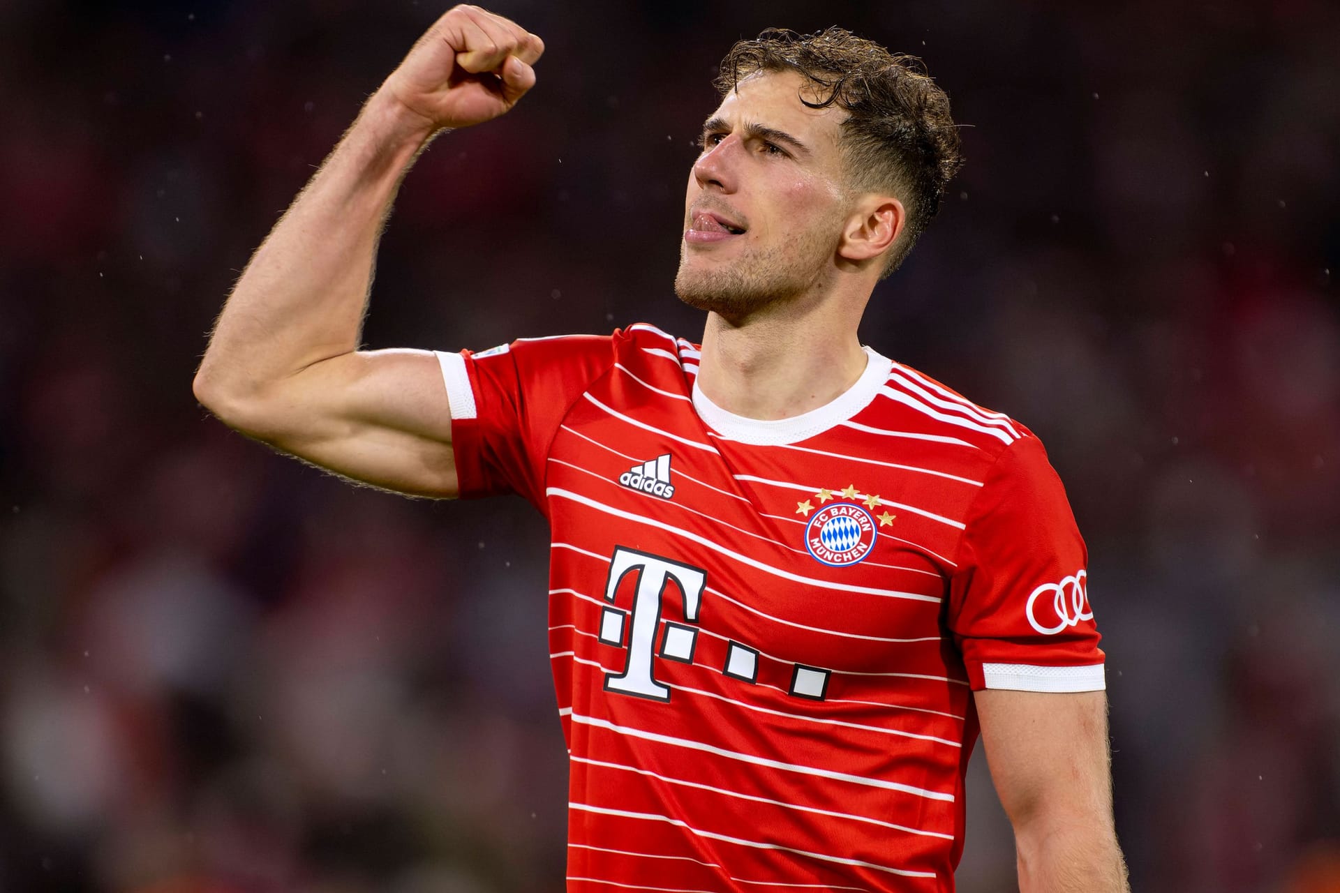 Leon Goretzka: Er jubelt über den Sieg gegen PSG.