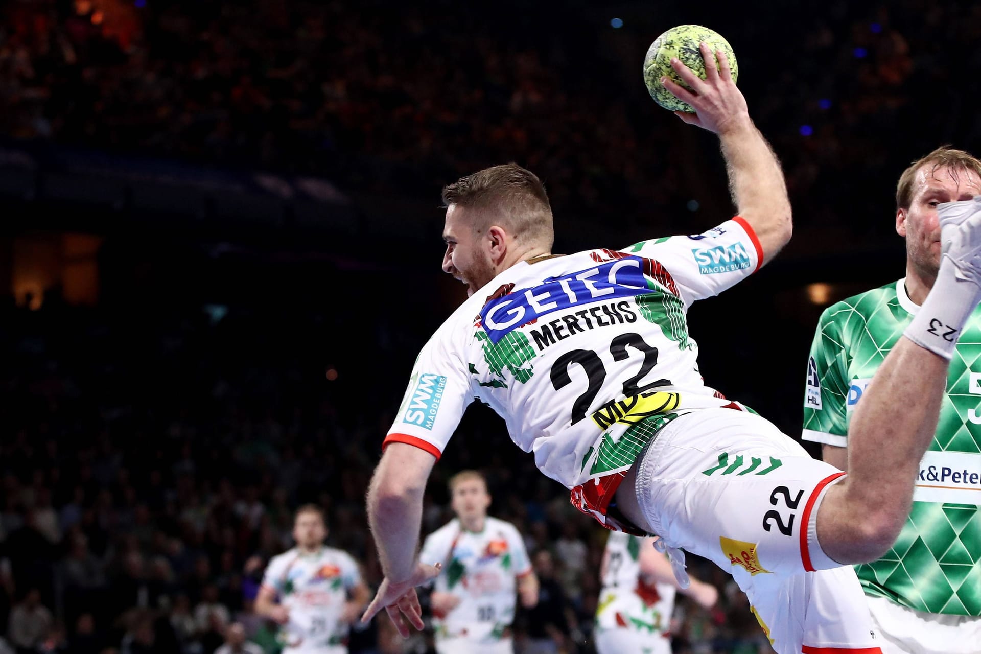 Lukas Mertens in Aktion: Das Handball-Spiel von Bundesligist SC Magdeburg wird verschoben.