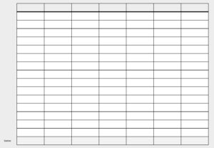 Tabelle für GoodNotes als PDF