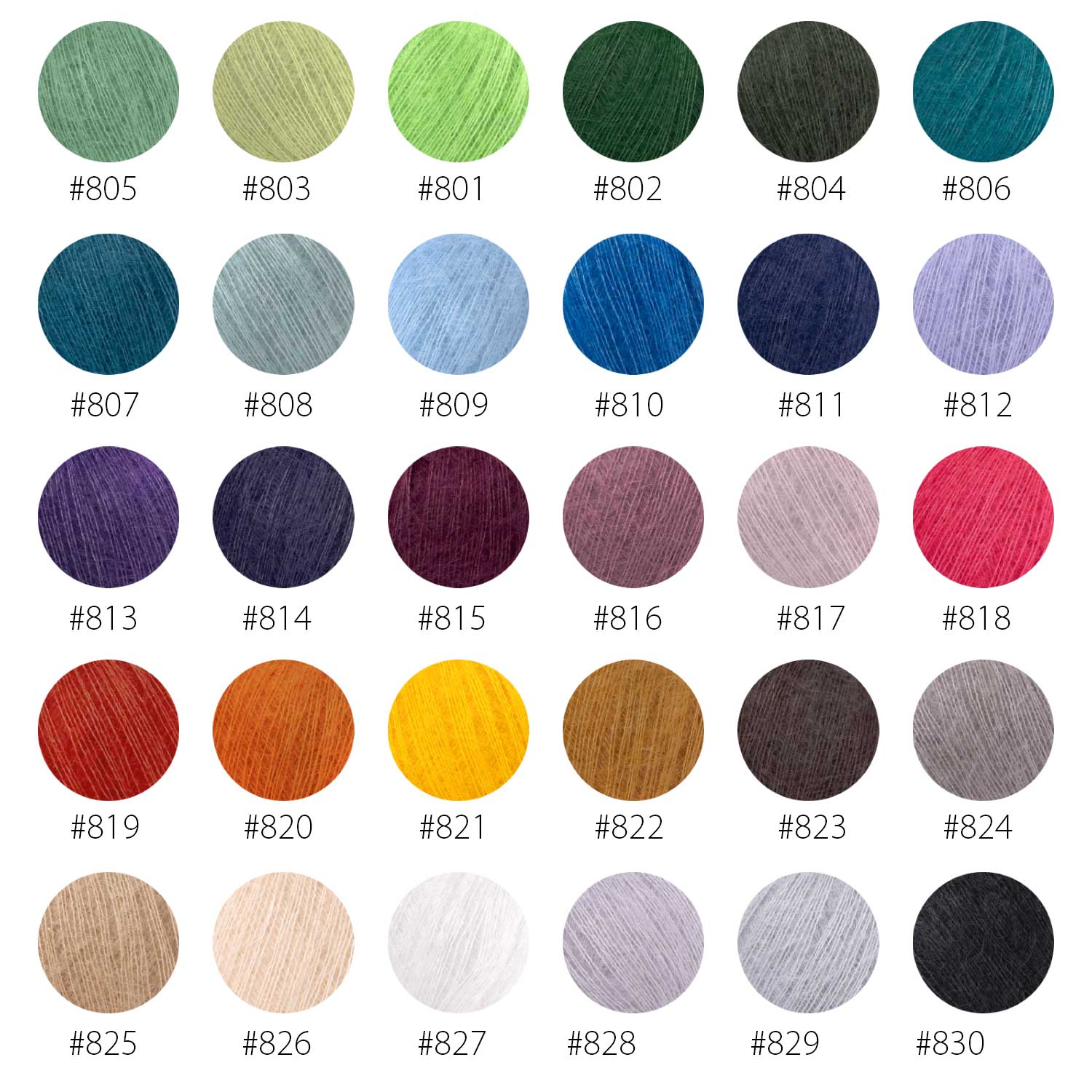 Mohair Bliss Farbpalette