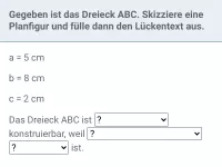 Konstruktion mit Zirkel und Lineal - Dreiecke