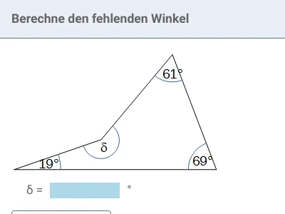 Geometrie - Winkelsumme im Dreieck, Viereck usw.