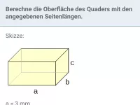 Oberflächeninhalt - Quader