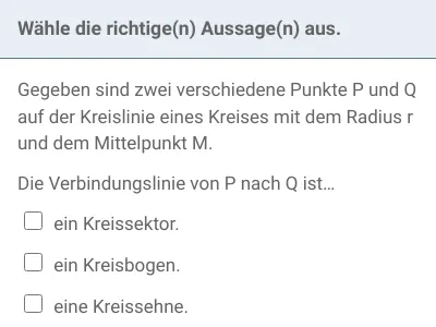 Kreissektor und Kreissegment