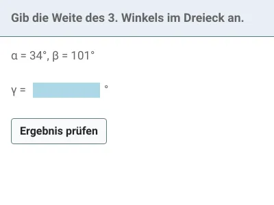 Geometrie - Winkelsumme im Dreieck, Viereck usw.