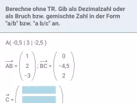 Koordinatengeometrie im Raum - Vektoraddition, S-Multiplikation, Linearkombination