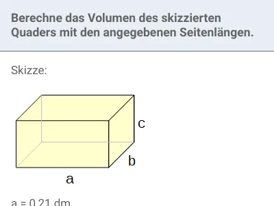 Volumen von Quader und Prisma