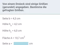 Flächeninhalt - Parallelogramm, Dreieck und Trapez