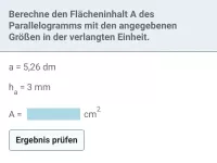 Flächeninhalt - Parallelogramm, Dreieck und Trapez