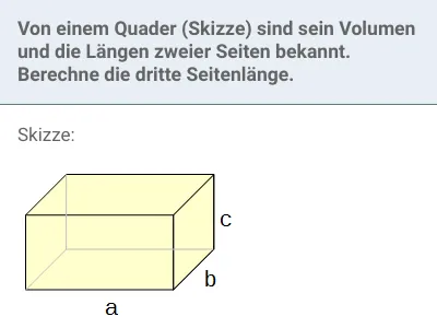 Volumen von Quader und Prisma