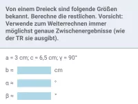 Trigonometrie am rechtwinkligen Dreieck