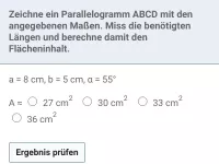 Flächeninhalt - Parallelogramm, Dreieck und Trapez