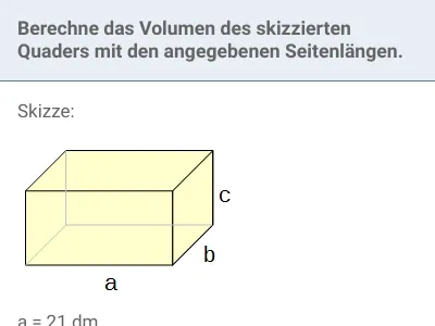 Volumen von Quader und Prisma