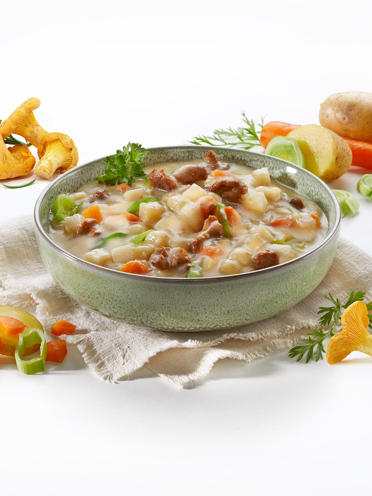 Kartoffel-Pfifferlingsuppe 