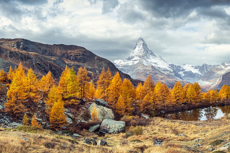 Matterhorn, Grindjisee, Zermatt, Schweiz