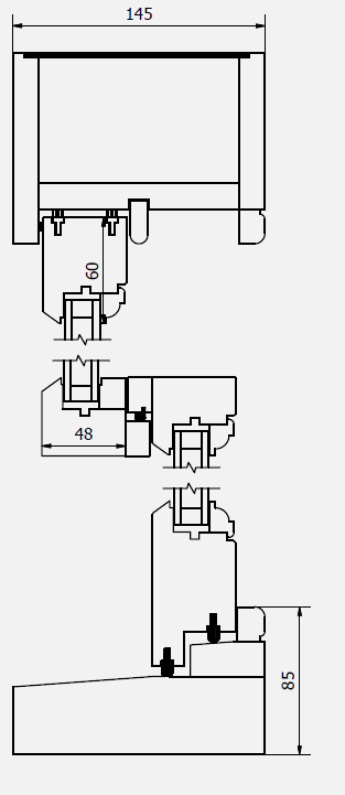 Englische Fenster mit Gewichtswaage