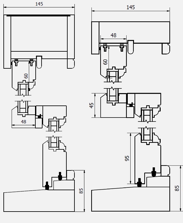 Englische Fenster 145mm