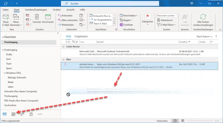 E-Mail in Termin umwandeln im Outlook