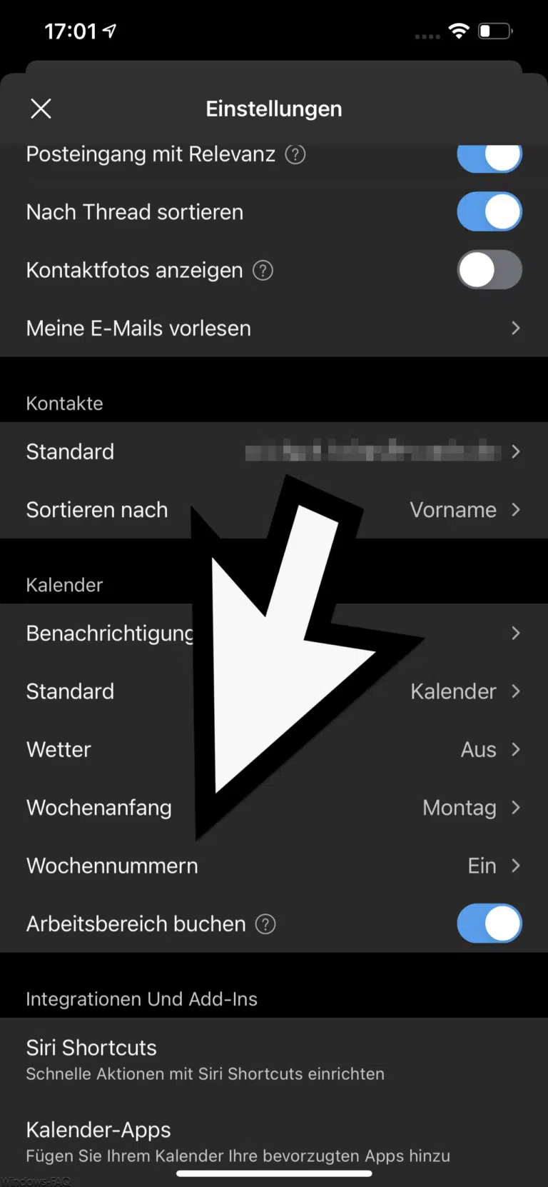 Wochennummern im Kalender der Outlook iOS App anzeigen