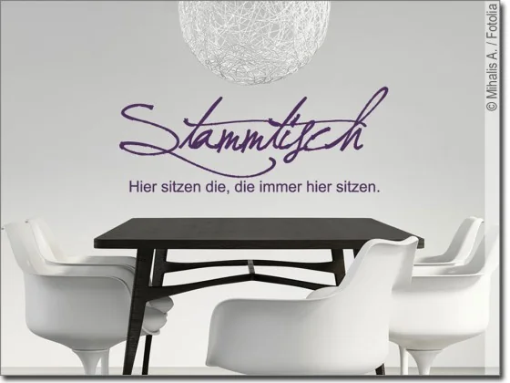 Wandtattoo Stammtisch