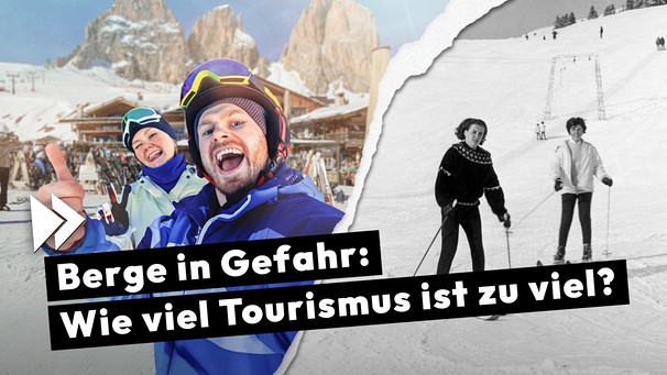 Feiernde junge Menschen beim Après-Ski / Skifahren in den 60er Jahren  | Bild: HR/BR, Adobe Stock, Imago